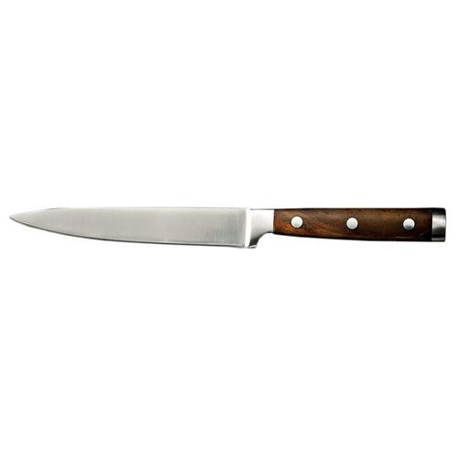 Couteau à steack lame lisse en inox et bois - Image principale