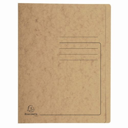 Lot de 25 Chemises à lamelle carte lustrée - A4-Tabac - Image principale