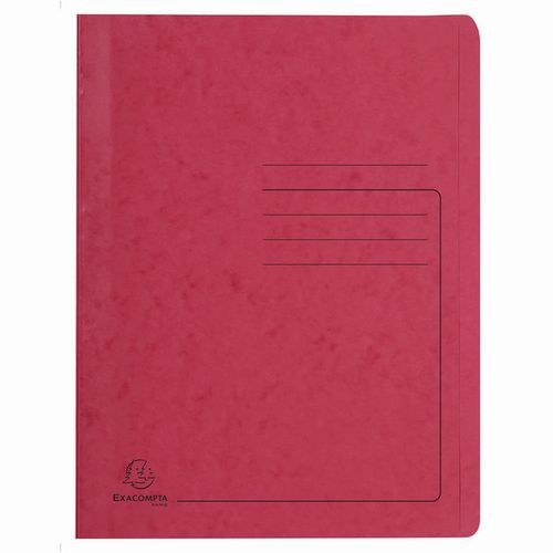 Lot de 25 Chemises à lamelle carte lustrée - A4-Rouge - Image principale