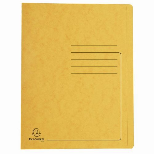 Lot de 25 Chemises à lamelle carte lustrée - A4-Jaune - Image principale