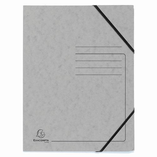 Lot de 25 Chemises à élastique sans rabats carte lustrée - A4-Gris - Image principale