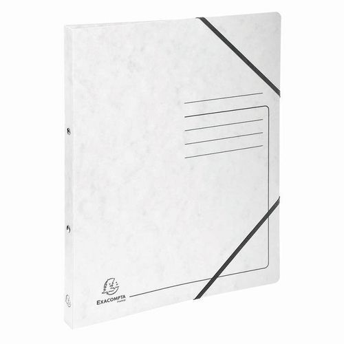 Lot de 10 Classeur 2 anneaux 15mm carte lustrée imprimée - A4-Blanc - Image principale