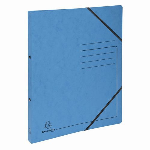 Lot de 10 Classeur 2 anneaux 15mm carte lustrée imprimée -A4-Turquoise - Image principale