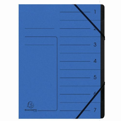 Trieur agrafé avec élastique intérieur noir - Exacompta - Image principale