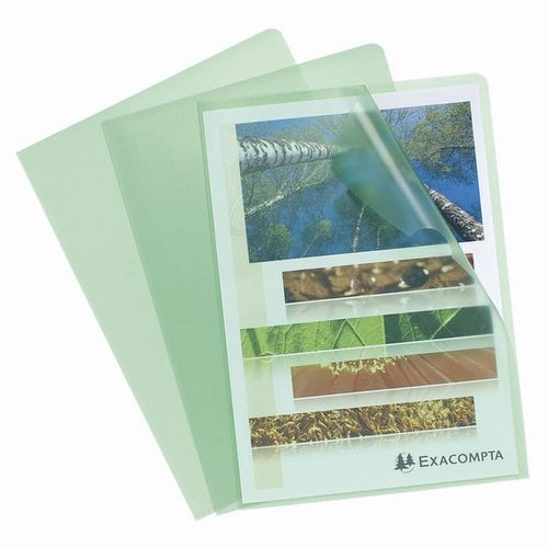 Lot de 10 Sachet 100 pochettes polypropylène grainé 12/100e - A4-Vert - Image principale