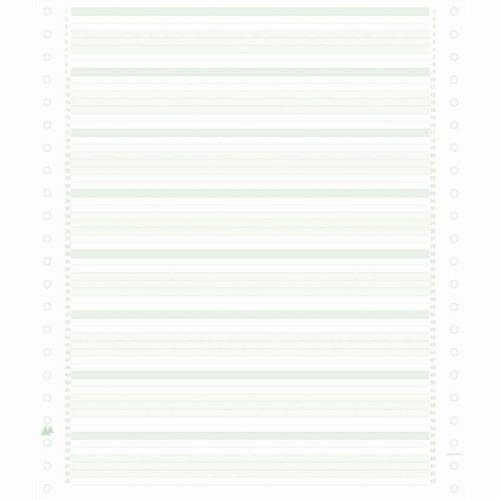 Lot de 2000 Feuilles de listing  zoné vert 1pli Bandes - Image principale