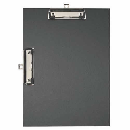 Lot de 10 Porte-bloc double clip papier enduit - Format pour A4-Noir - Image principale