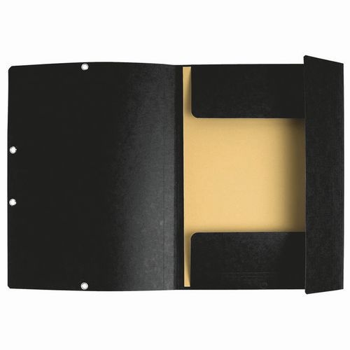Lot de 25 Chemises à élastique 3 rabats carte lustrée - A4-Noir - Image 2