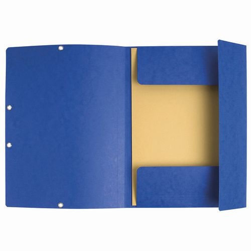 Lot de 50 Chemises à élastiques 3 rabats carte marbrée recyclée Bleu - Image 2