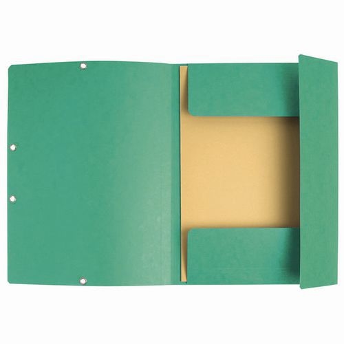Lot de 50 Chemises à élastiques 3 rabats carte marbrée recyclée Vert - Image 2