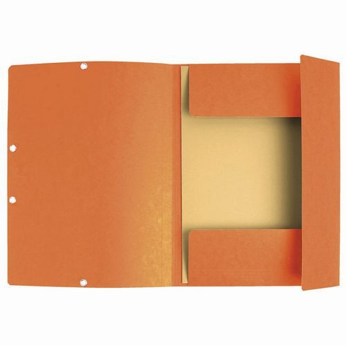Lot de 50 Chemises à élastiques 3 rabats carte marbrée recyclée Orange - Image 2