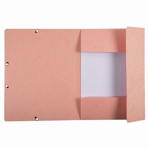Lot de 25 Chemises à élastiques carte lustrée Aquarel - A4-Corail - Image 2