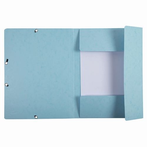 Lot de 25 Chemises à élastiques carte lustrée Aquarel - A4-Bleu pastel - Image 2