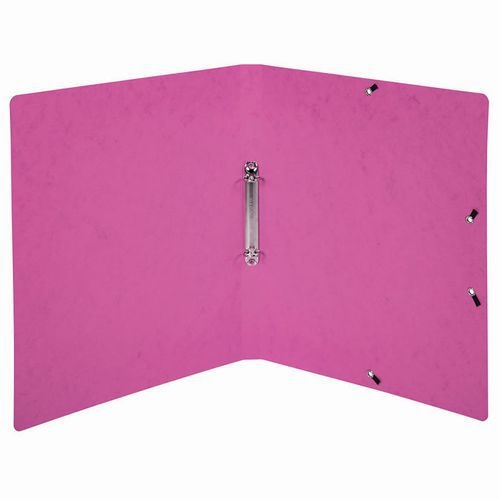 Lot de 10 Classeur 2 anneaux 15mm carte lustrée imprimée - A4-Rose - Image 2