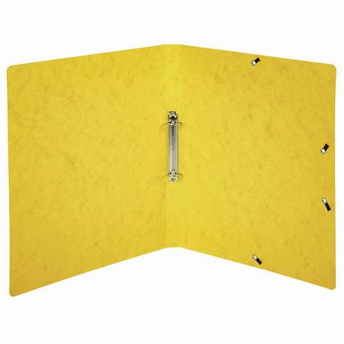 Lot de 10 Classeur 2 anneaux 15mm carte lustrée imprimée - A4-Jaune - Image 2