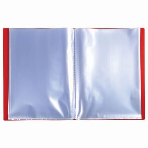 Lot de 8 Protège-doc en PP 5/10e OPAK poch. Cristal 200 vues -Rouge - Image 2