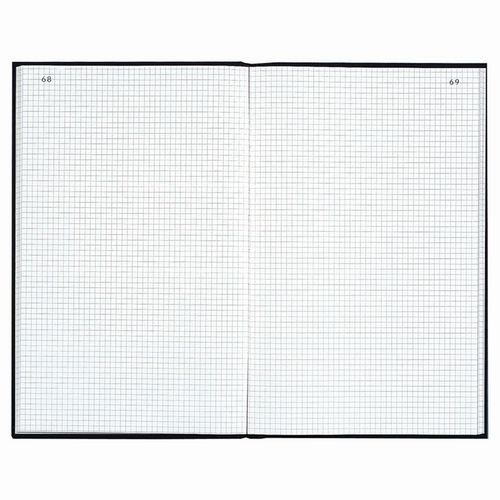 Registre 35x22,5cm 5x5 folioté 600 pages-Noir toilé - Image 2