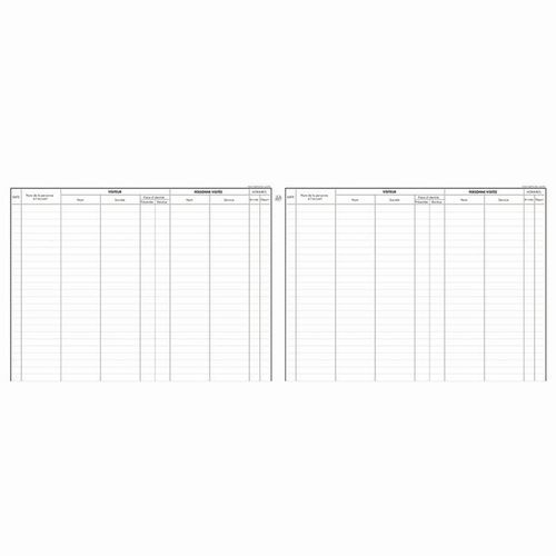 Registre 25x32cm  Registre des visites 25 lignes 80 pages - Image 3