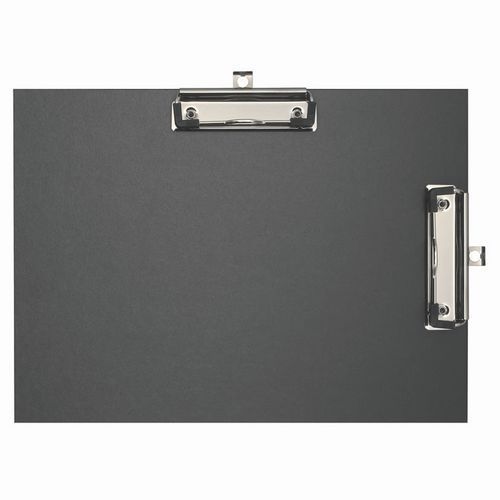 Lot de 10 Porte-bloc double clip papier enduit - Format pour A4-Noir - Image 2