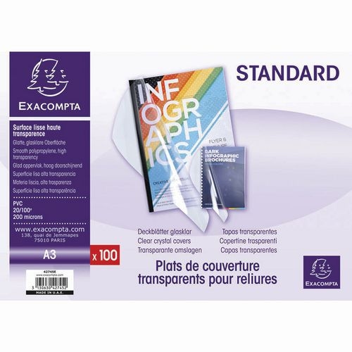 Lot de 100 Plats pour relier PVC 20x100e - A3-Cristal - Image 3