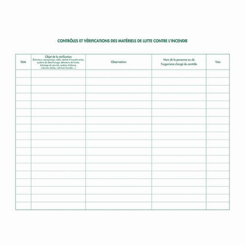 Piqûre Registre de sécurité pour les ERP - Image 5