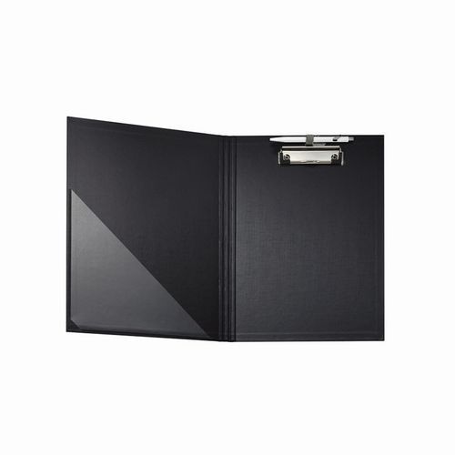 Lot de 10 Porte-bloc à rabat papier enduit - Format pour A4-Noir - Image 2