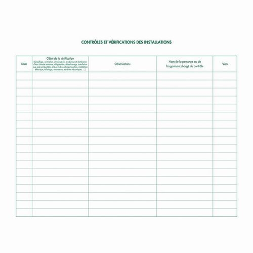 Piqûre Registre de sécurité pour les ERP - Image 3