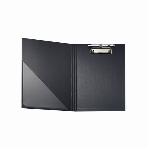 Lot de 10 Porte-bloc à rabat papier enduit - Format pour A4-Noir - Image 3