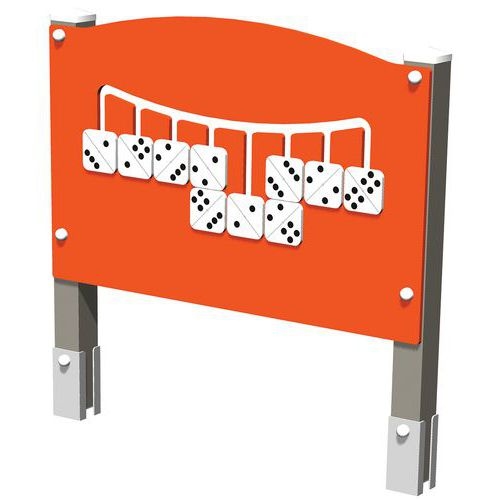 Panneau ludique dominos alu - jambes de scellement - Image principale