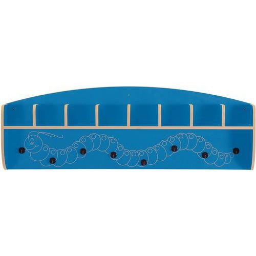 Meuble patère à cases Zébulon, coloris bleu azul - Image principale