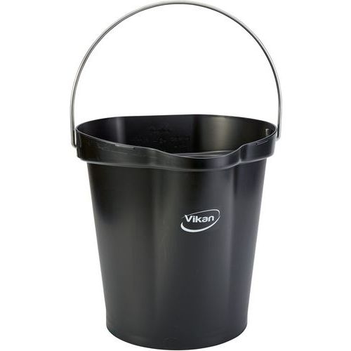 Lot de 6 Seau gradué, bec verseur, 12 L, Noir - Image principale