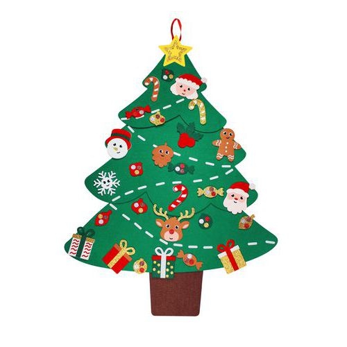 Kit DIY sapin de Noël géant feutrine avec 30 décorations - Image 6