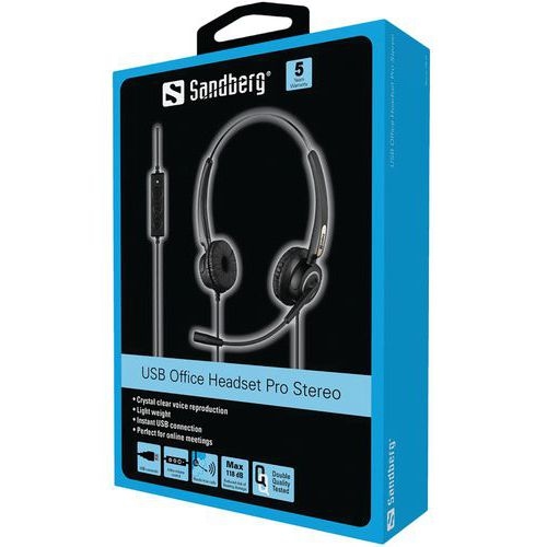 Micro-casque USB Office Pro stéréo - Sandberg - Image 2