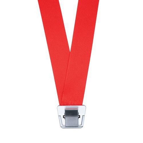Lot de 10 Tours de cou rouges : Clip No-TwistTM - 44 cm x 2 cm - Image 3