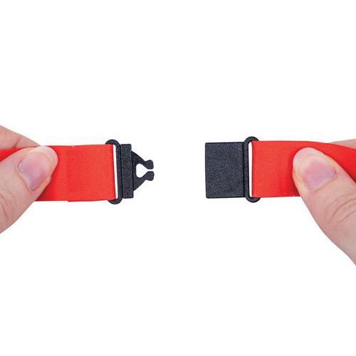Lot de 10 Tours de cou rouges : Clip No-TwistTM - 44 cm x 2 cm - Image 4