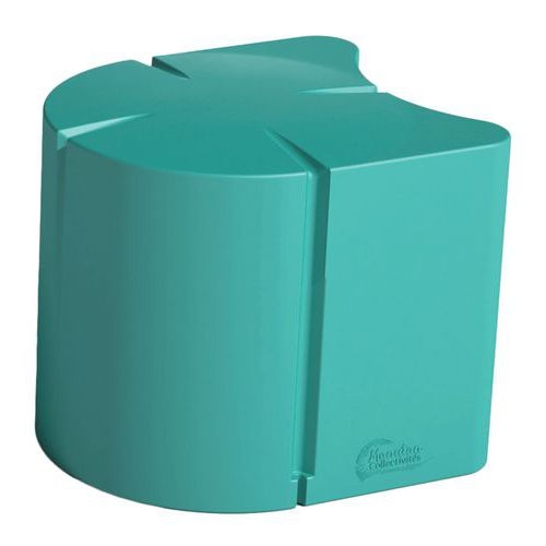 Pouf ovale Connexio - bleu turquoise - Image principale