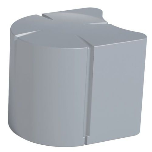 Pouf ovale Connexio - gris fenêtre - Image principale