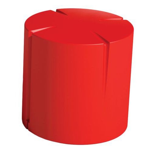 Pouf rond Connexio - rouge - Image principale
