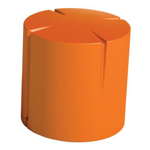 Pouf rond Connexio - orange - Image principale