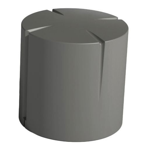 Pouf rond Connexio - gris quartz - Image principale