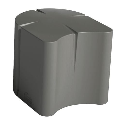 Pouf ovale Connexio - gris quartz - Image 4