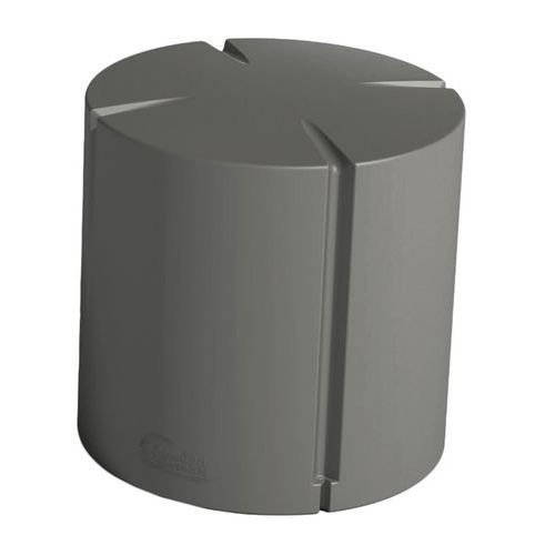 Pouf rond Connexio - gris quartz - Image 2