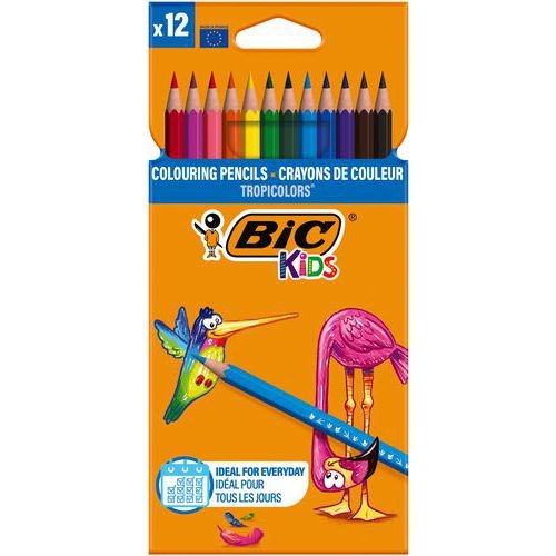 Etui 12 crayons 17,5 cm Tropicolor Bic - Image principale