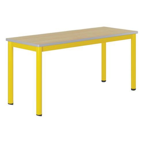 Table Carélie mobile 130x50cm strat hêtre chants polyurét. - Mobidecor - Image principale