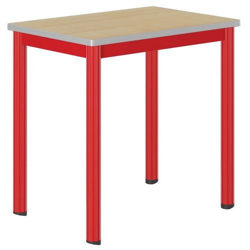 Table Carélie mobile 70x50cm strat hêtre chts polyuréthane - Mobidecor - Image 2