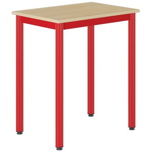 Table Carélie 70x50cm fixe méla hêtre chants polypropylène - Mobidecor - Image 2