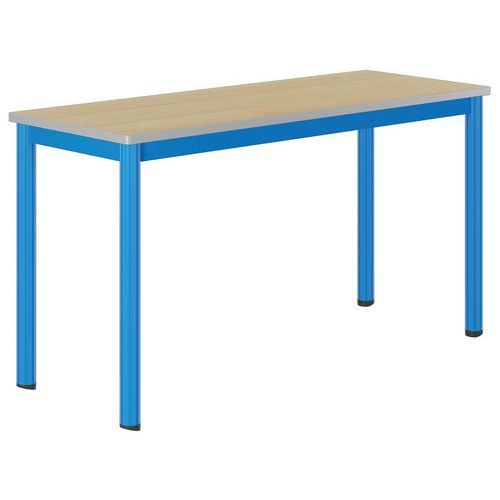 Table Carélie mobile 130x50cm strat hêtre chants polyurét. - Mobidecor - Image 2