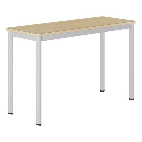 Table Carélie mobile 130x50 cm strat. hêtre chants alaisés - Mobidecor - Image 2