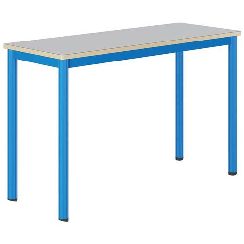 Table Carélie mobile 130x50 cm strat. gris chants alaisés - Mobidecor - Image 2