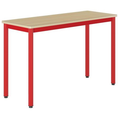 Table Carélie 130x50cm fixe stratifié hêtre chants alaisés - Mobidecor - Image 2